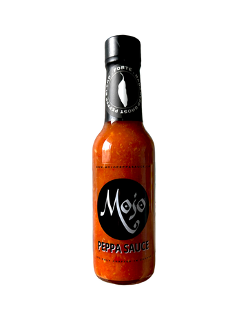 MOJO PEPPA SAUCE 'FORTE' WEST INDIES STYLE HABANERO GHOST BLEND PEPPA SAUCE 5 OZ. BOTTLE