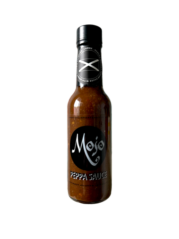 MOJO PEPPA SAUCE 'JERKE' JAMAICAN STYLE SCOTCH BONNET JERK PEPPA SAUCE 5 OZ. BOTTLE