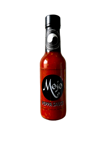 MOJO PEPPA SAUCE 'KORÉE' KOREAN STYLE GOCHUJANG HOT & SWEET HABANERO HOT SAUCE 5 OZ. BOTTLE