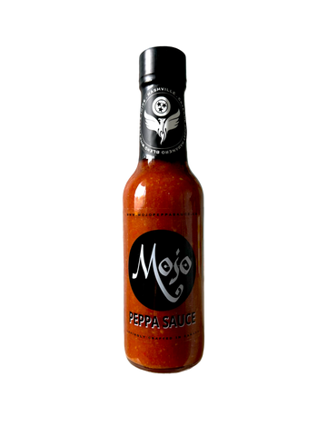 MOJO PEPPA SAUCE 'NASHVILLE' NASHVILLE STYLE HABANERO CAYENNE GHOST PEPPER SAUCE W/ DILL PICKLE JUICE 5 OZ. BOTTLE