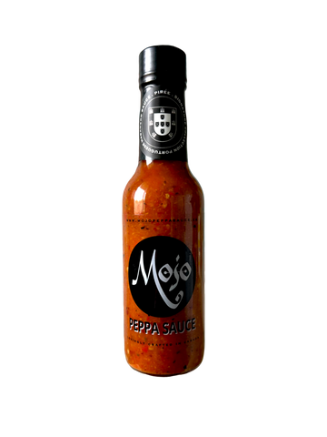 MOJO PEPPA SAUCE 'PIRÉE' PORTUGUESE STYLE PIRI PIRI HOT SAUCE 5 OZ. BOTTLE