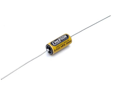 EMERSON CUSTOM PAPER IN OIL TONE CAPACITOR 0.022uf 200v [YELLOW] VERSION 2 - ($28 USD)