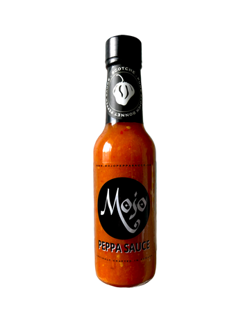 MOJO PEPPA SAUCE 'SCOTCHE' WEST INDIES STYLE SCOTCH BONNET PEPPA SAUCE 5 OZ. BOTTLE