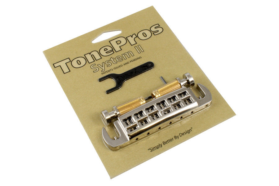 TonePros Wraparound Set With SNS1-N Locking Studs (For Gibson) - Nickel