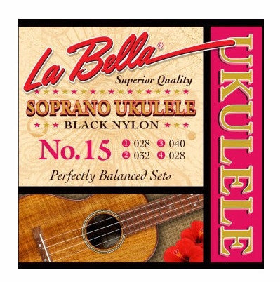 La Bella No.15 Soprano Ukulele Clear Nylon Strings